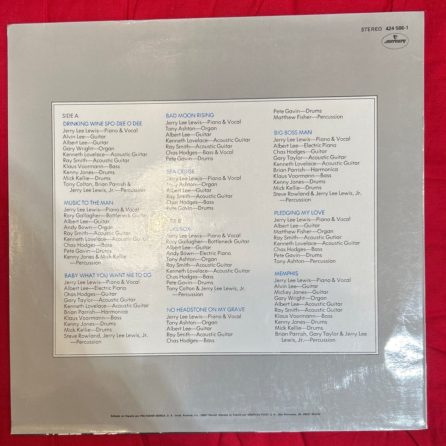 LP Jerry Lee Lewis ‎– The Session (Parte I) 2ª Mano - DISCOS NAKASHA