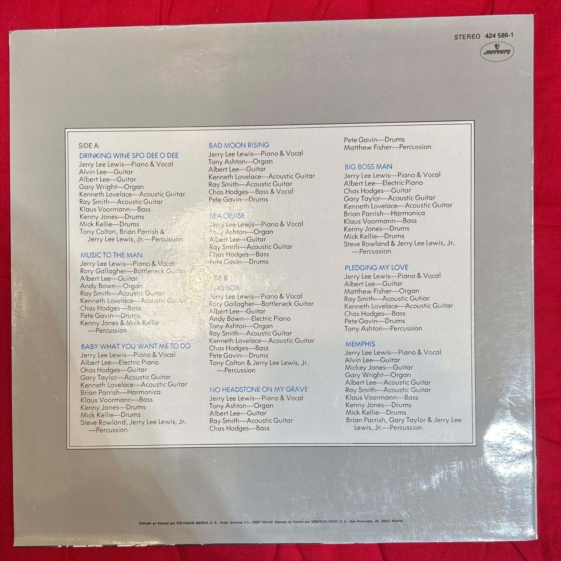 LP Jerry Lee Lewis ‎– The Session (Parte I) 2ª Mano - DISCOS NAKASHA