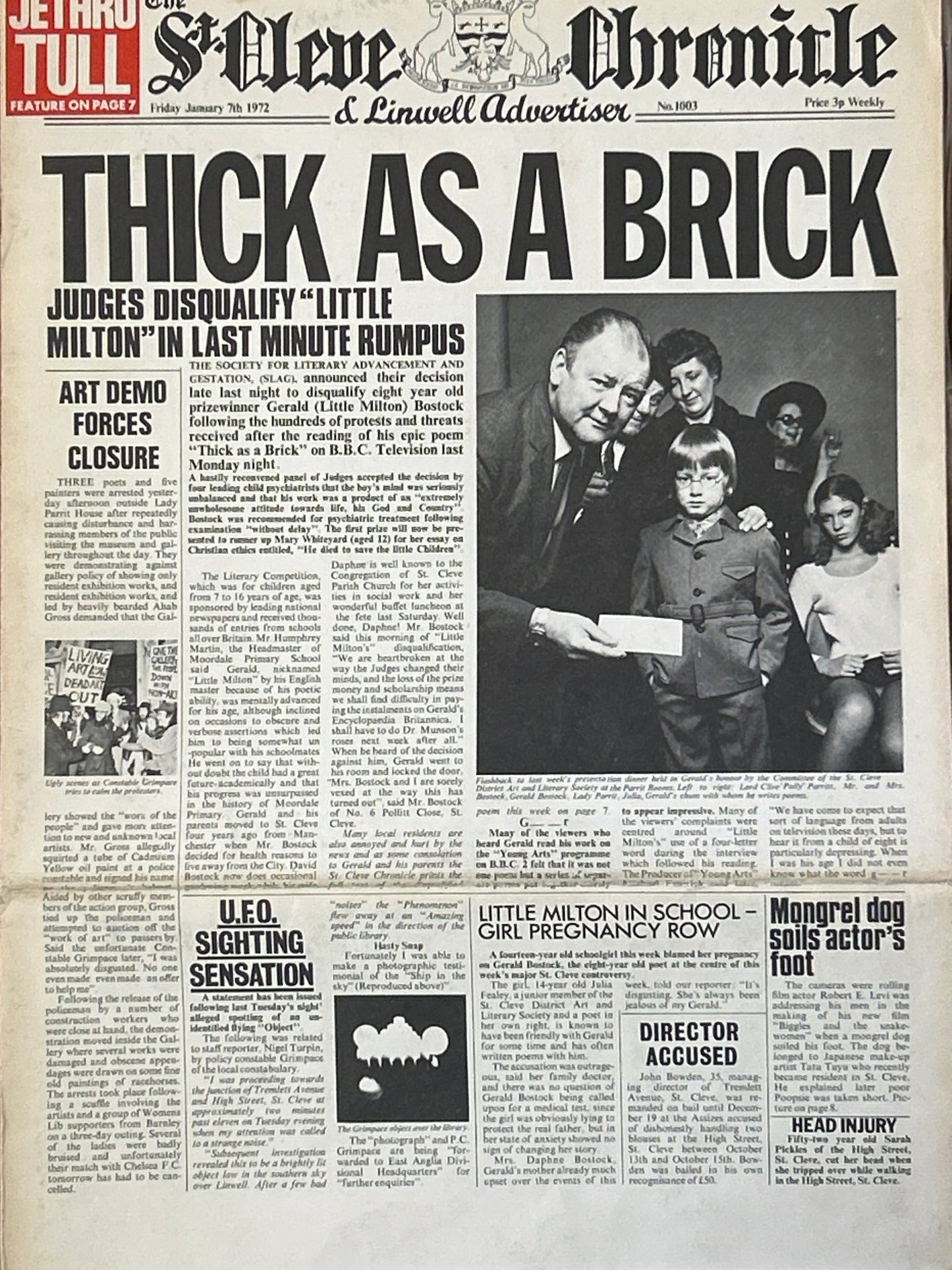 LP Jethro Tull ‎– Thick As A Brick 2ª Mano - DISCOS NAKASHA