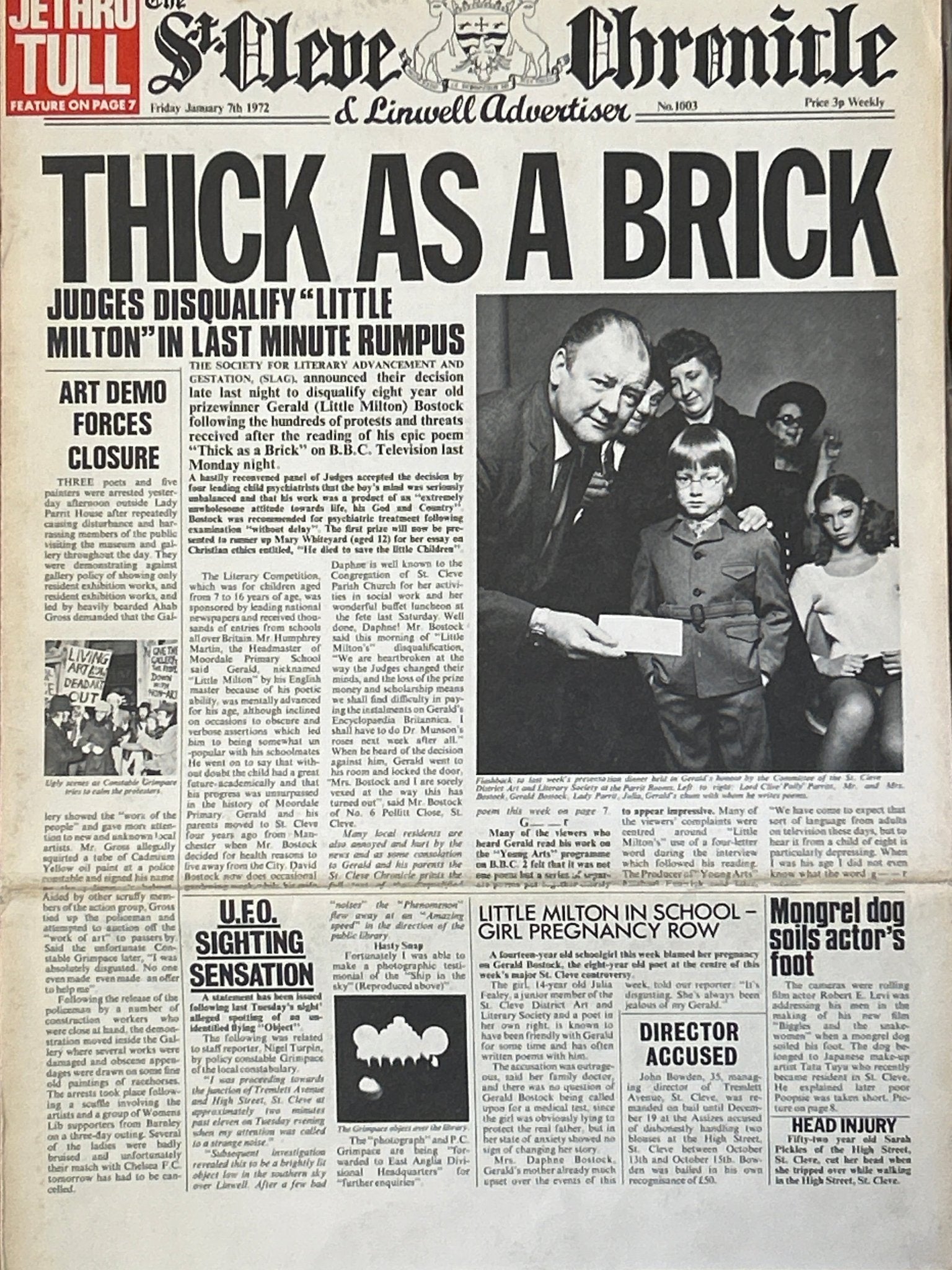 LP Jethro Tull ‎– Thick As A Brick 2ª Mano - DISCOS NAKASHA