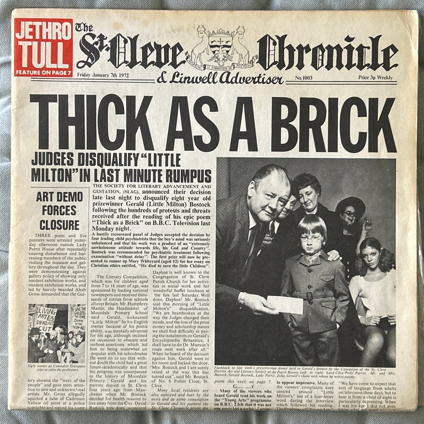 LP Jethro Tull ‎– Thick As A Brick 2ª Mano - DISCOS NAKASHA