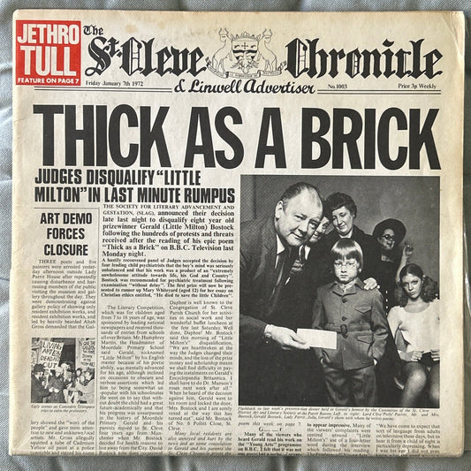 LP Jethro Tull ‎– Thick As A Brick 2ª Mano - DISCOS NAKASHA