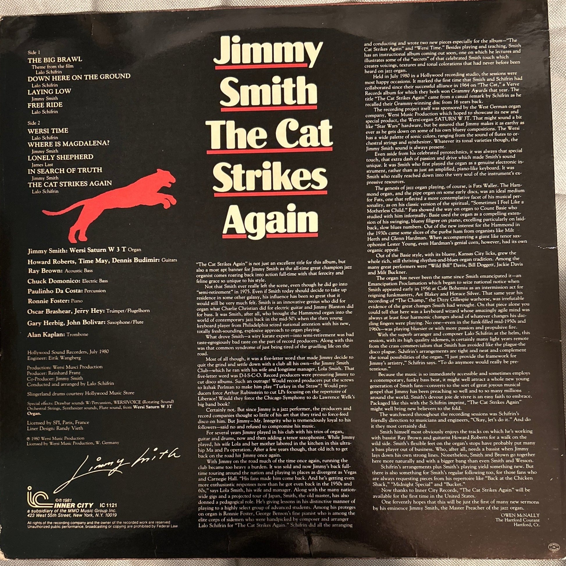 LP Jimmy Smith ‎– The Cat Strikes Again 2ª Mano - DISCOS NAKASHA