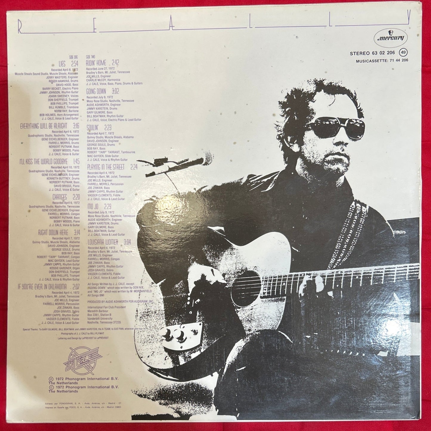 LP J.J. Cale ‎– Really 2ª Mano - DISCOS NAKASHA