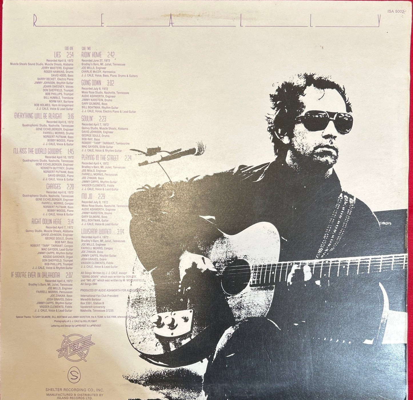 LP J.J. Cale ‎– Really Ed. UK 2ª Mano - DISCOS NAKASHA