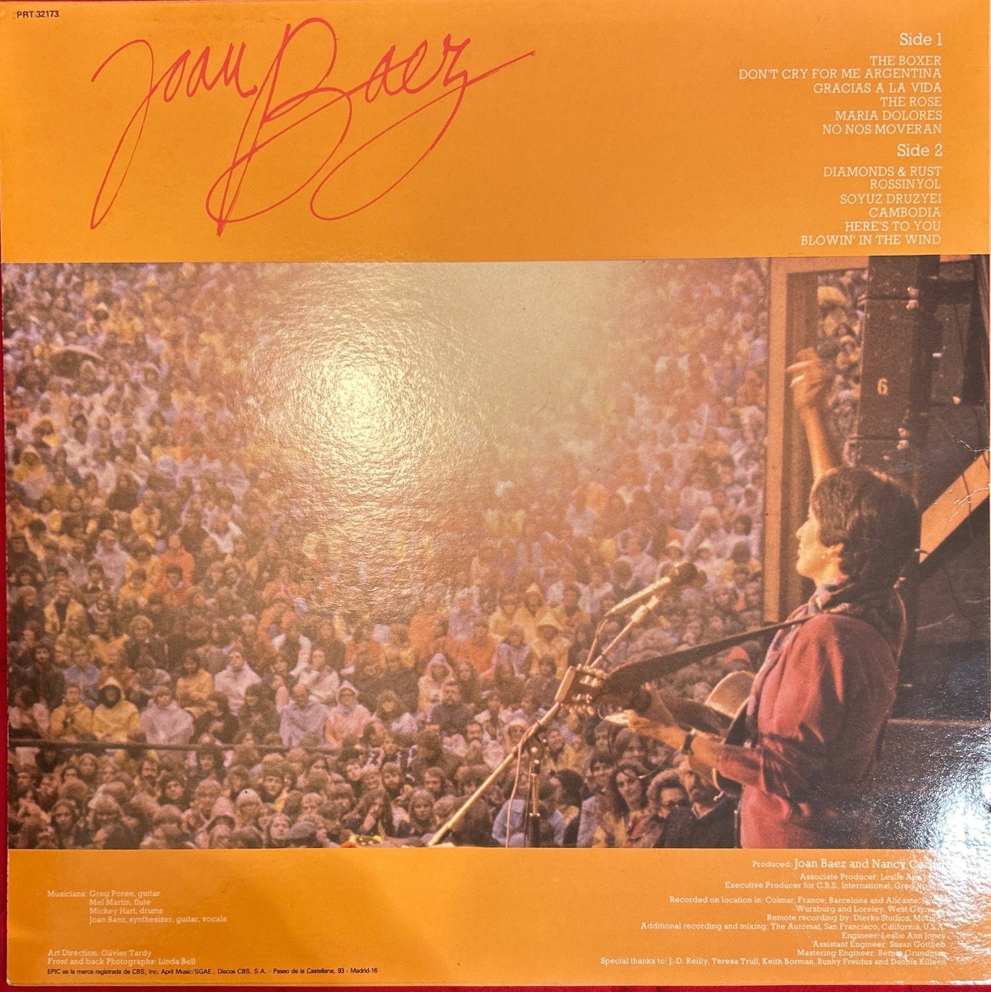 LP Joan Baez ‎– Tour Europea 2ª Mano (Producto exclusivo recogida en tienda) - DISCOS NAKASHA