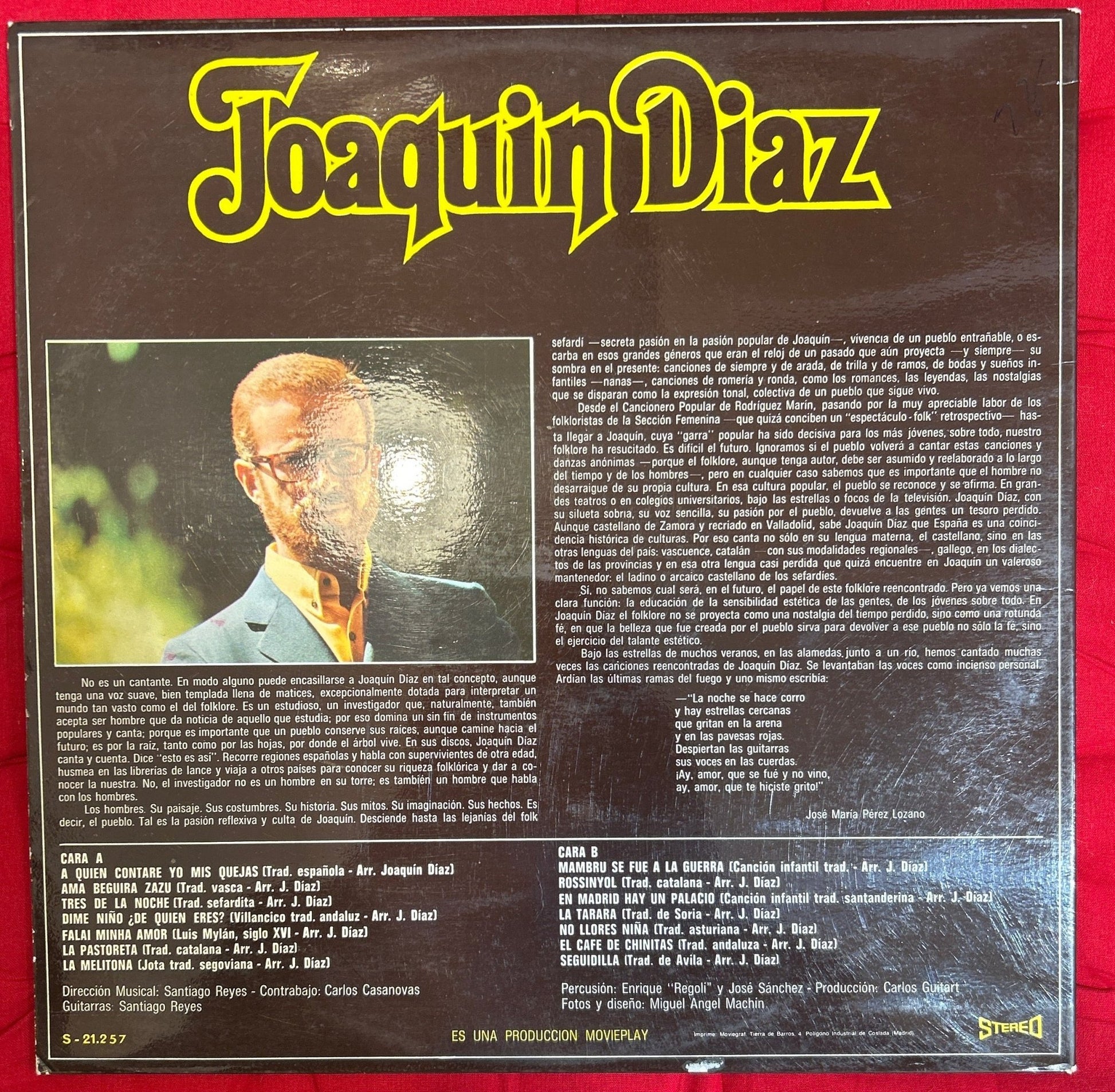 LP Joaquín Díaz ‎– Del Cancionero Tradicional Vol. 1 2ª Mano (Producto exclusivo recogida en tienda) - DISCOS NAKASHA