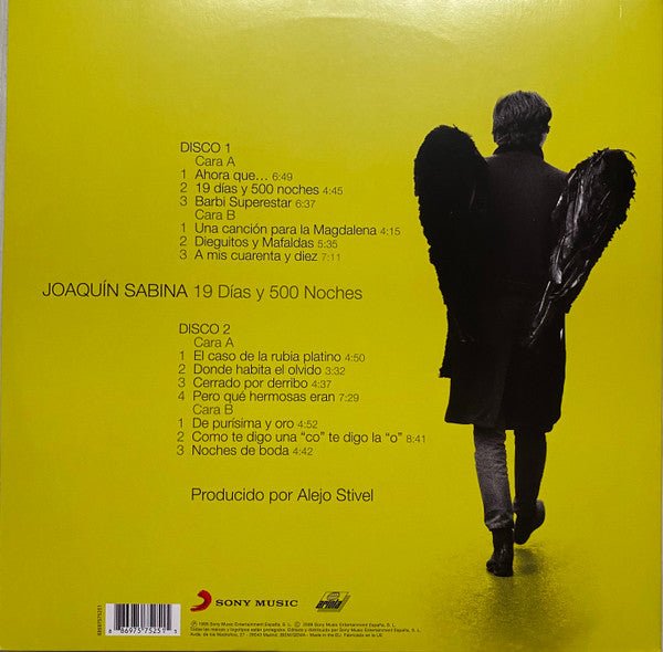 LP Joaquín Sabina – 19 Días Y 500 Noches Nuevo precintado - DISCOS NAKASHA