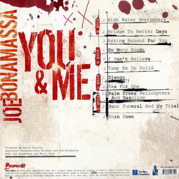 LP Joe Bonamassa ‎– You & Me Nuevo precintado - DISCOS NAKASHA