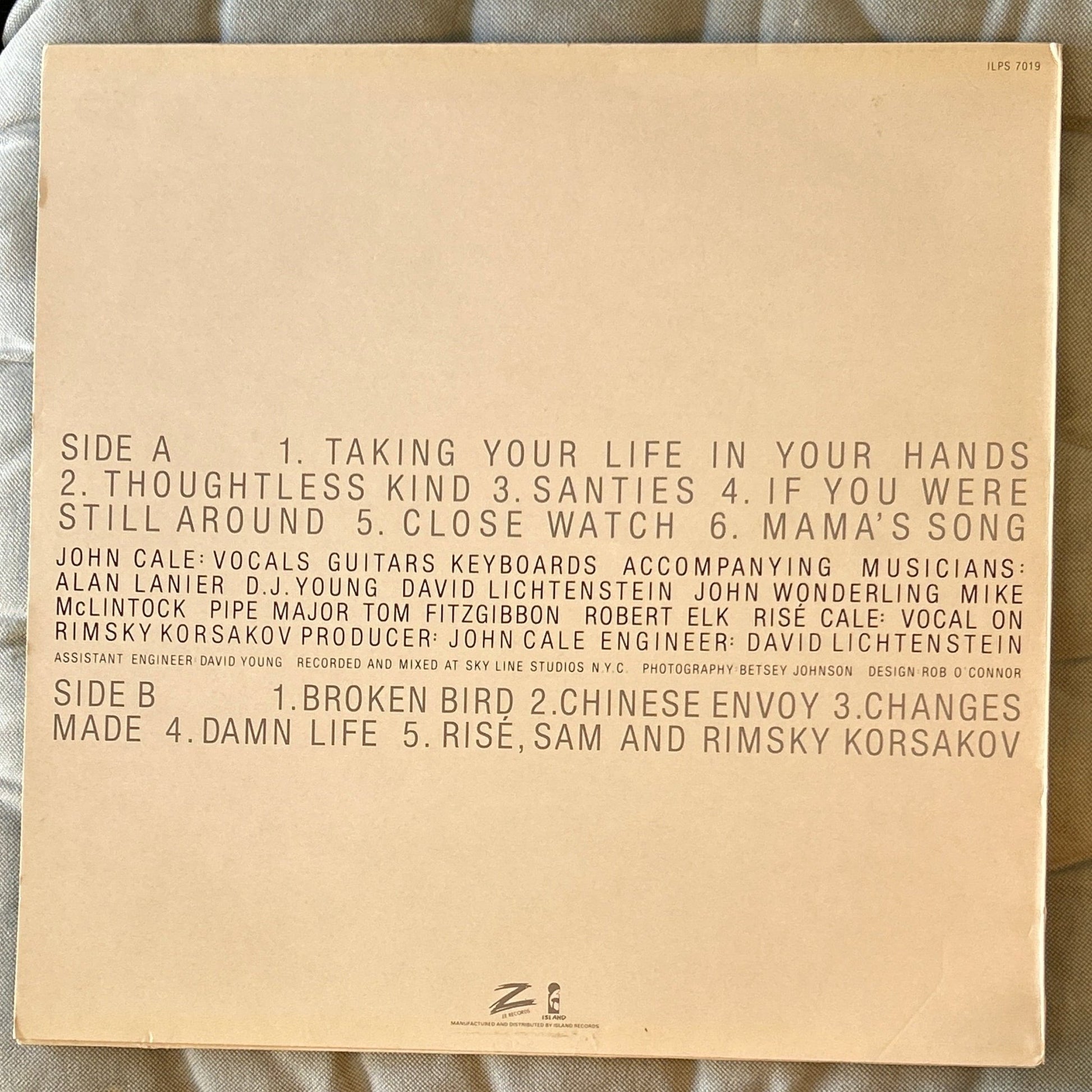 LP John Cale ‎– Music For A New Society 2ª Mano - DISCOS NAKASHA