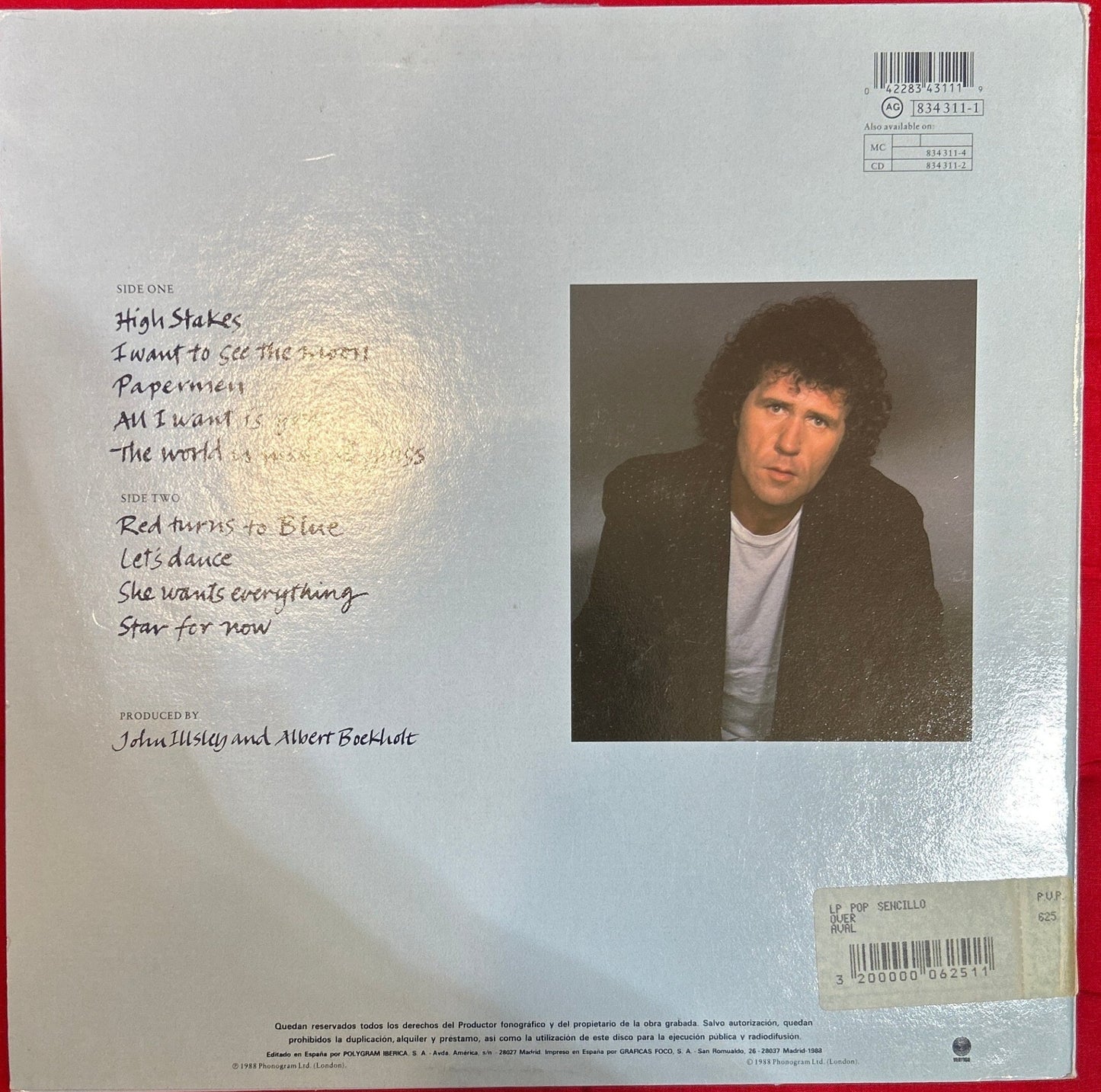 LP John Illsley ‎– Glass 2ª Mano - DISCOS NAKASHA