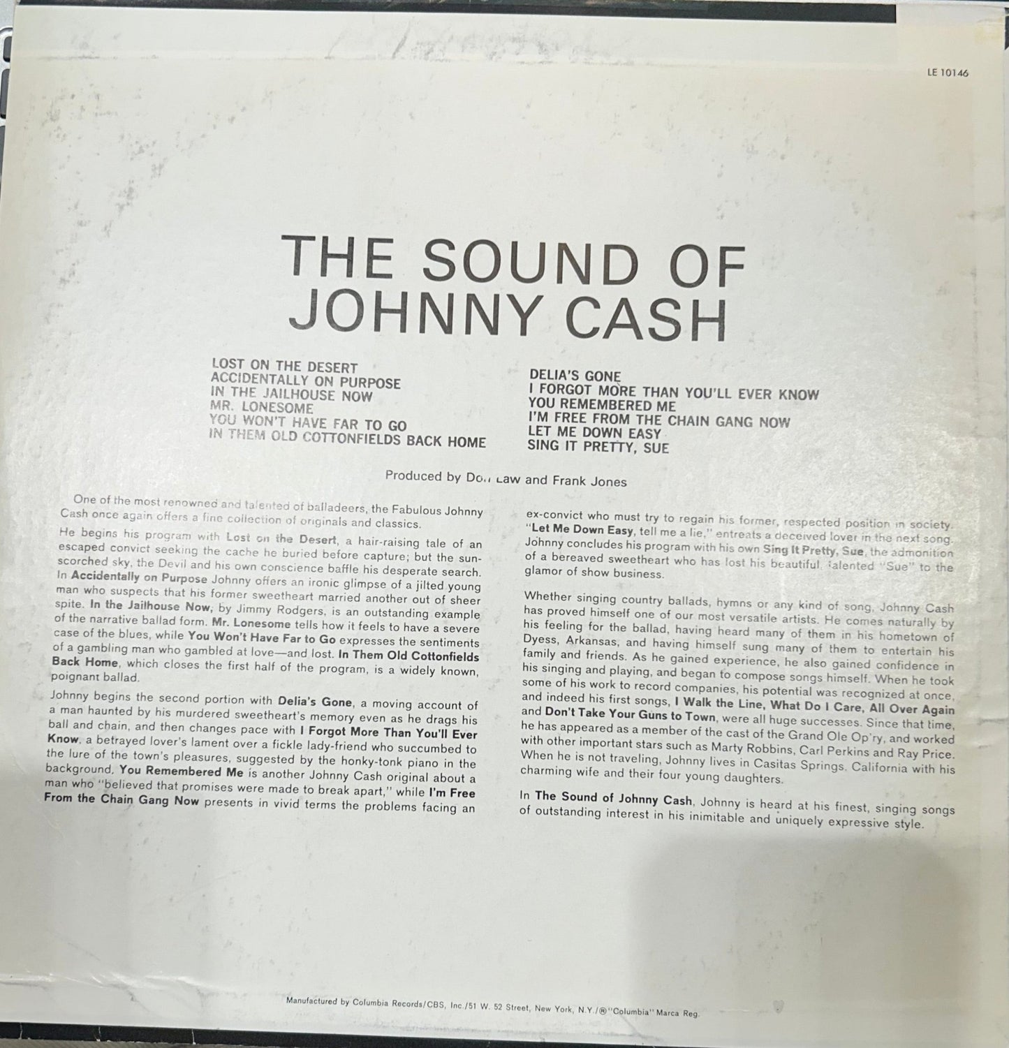LP Johnny Cash – The Sound Of Johnny Cash 2ª mano - DISCOS NAKASHA