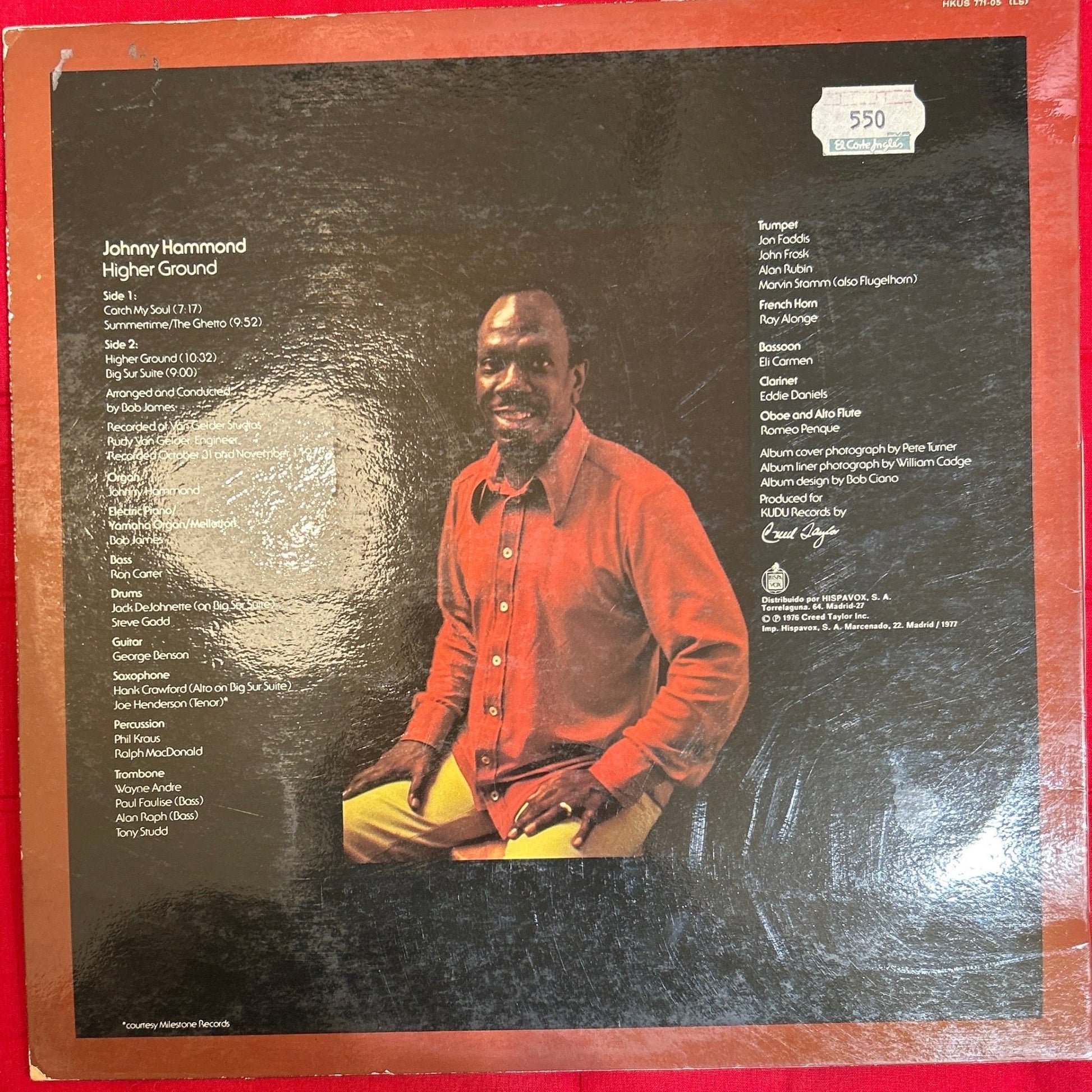 LP Johnny Hammond – Higher Ground 2ª Mano - DISCOS NAKASHA