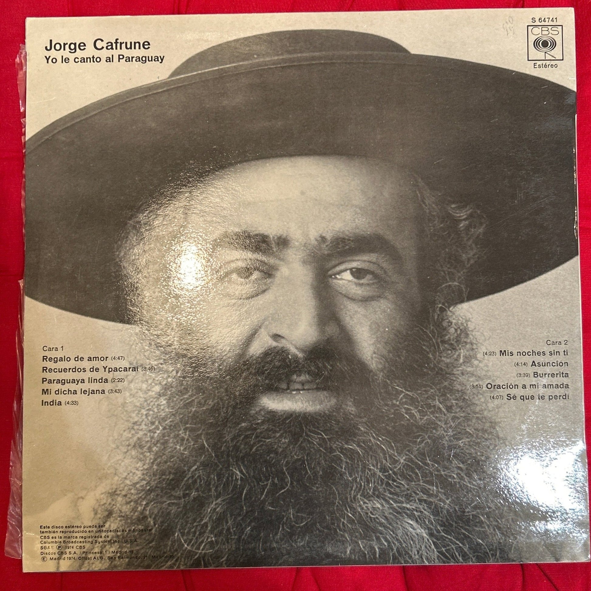 LP Jorge Cafrune ‎– Yo Le Canto Al Paraguay 2ª Mano (Producto exclusivo recogida en tienda) - DISCOS NAKASHA