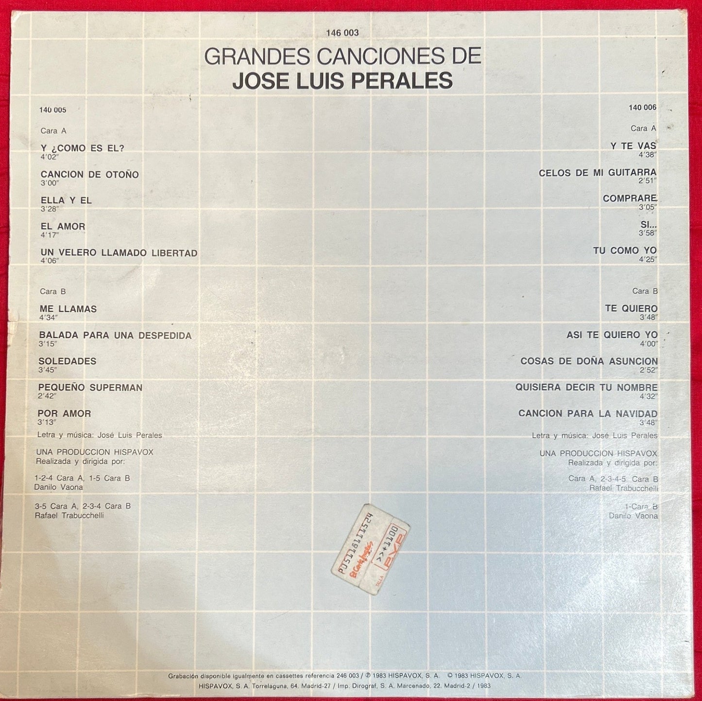 LP José Luis Perales ‎– Grandes Canciones De José Luis Perales 2ª Mano (Producto exclusivo recogida en tienda) - DISCOS NAKASHA
