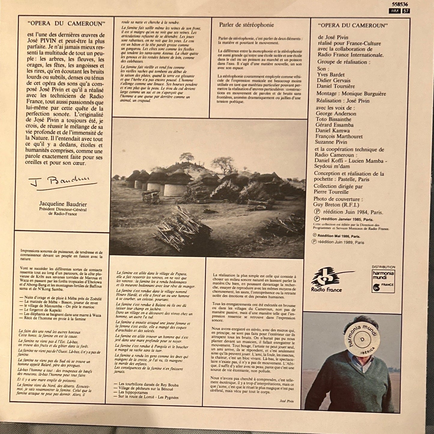 LP José Pivin ‎– Opéra Du Cameroun (Création Radiophonique De José Pivin) 2ª Mano - DISCOS NAKASHA