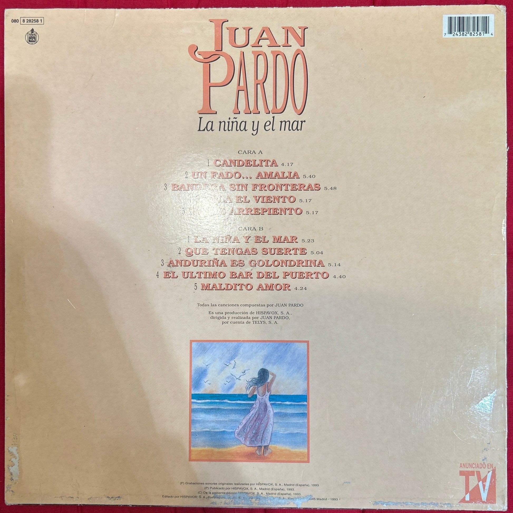 LP Juan Pardo ‎– La Niña Y El Mar 2ª mano - DISCOS NAKASHA