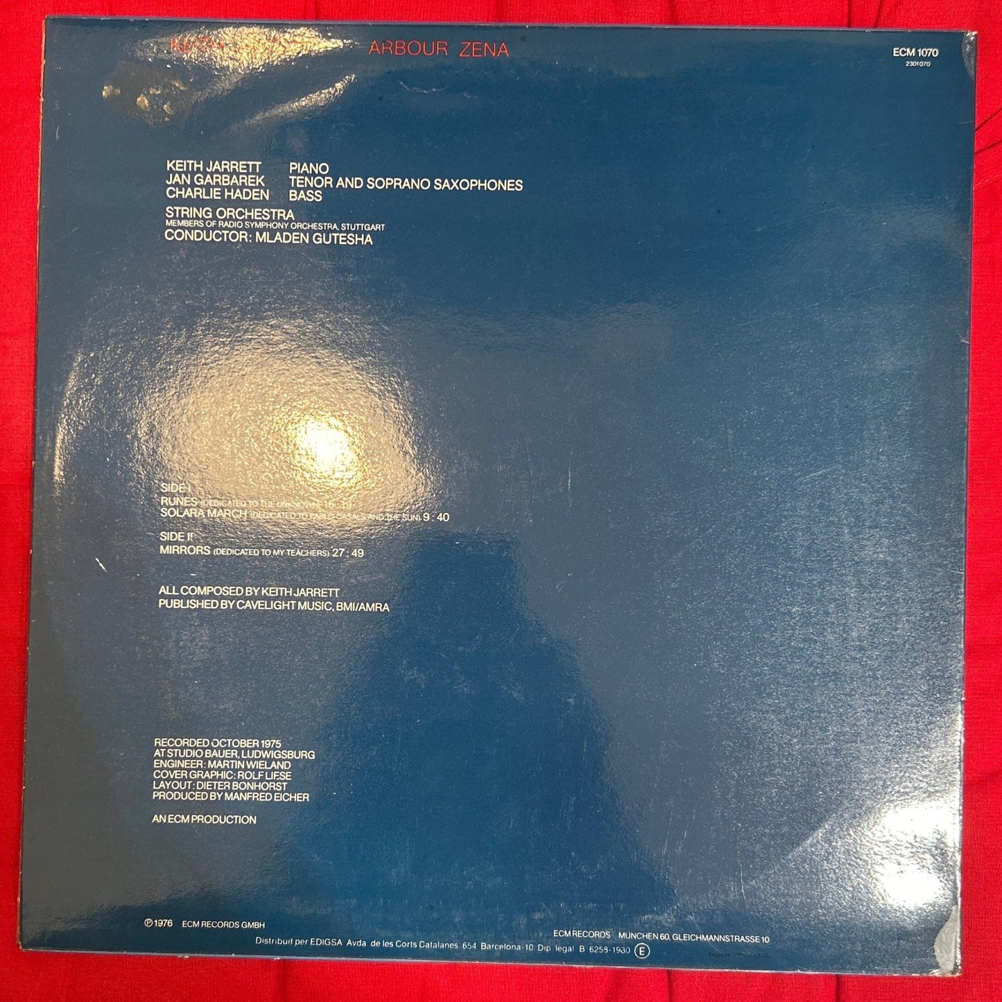 LP Keith Jarrett – Arbour Zena 2ª Mano - DISCOS NAKASHA