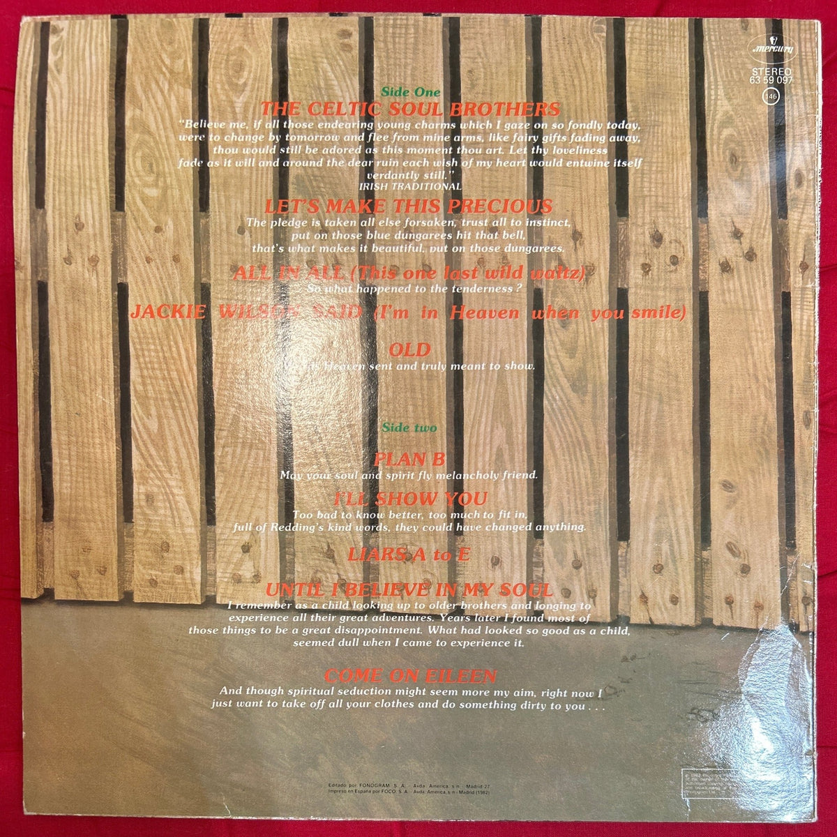 LP Kevin Rowland, Dexys Midnight Runners ‎– Too-Rye-Ay 2ª Mano - DISCOS NAKASHA