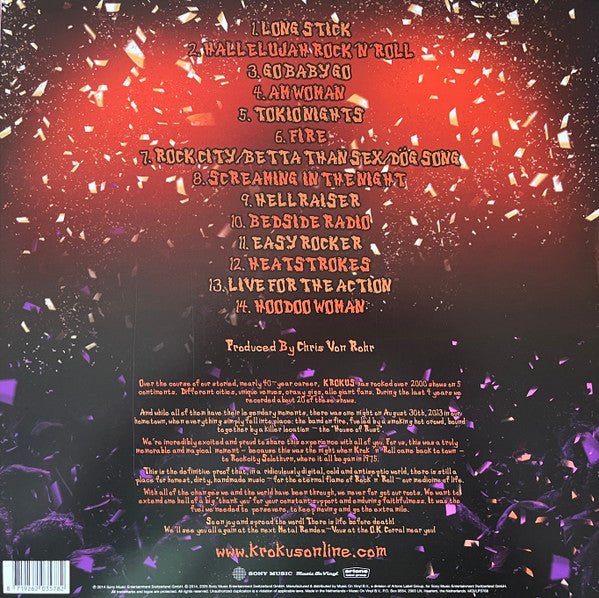 LP Krokus ‎– Long Stick Goes Boom (Live From The House Of Rust) Nuevo precintado - DISCOS NAKASHA