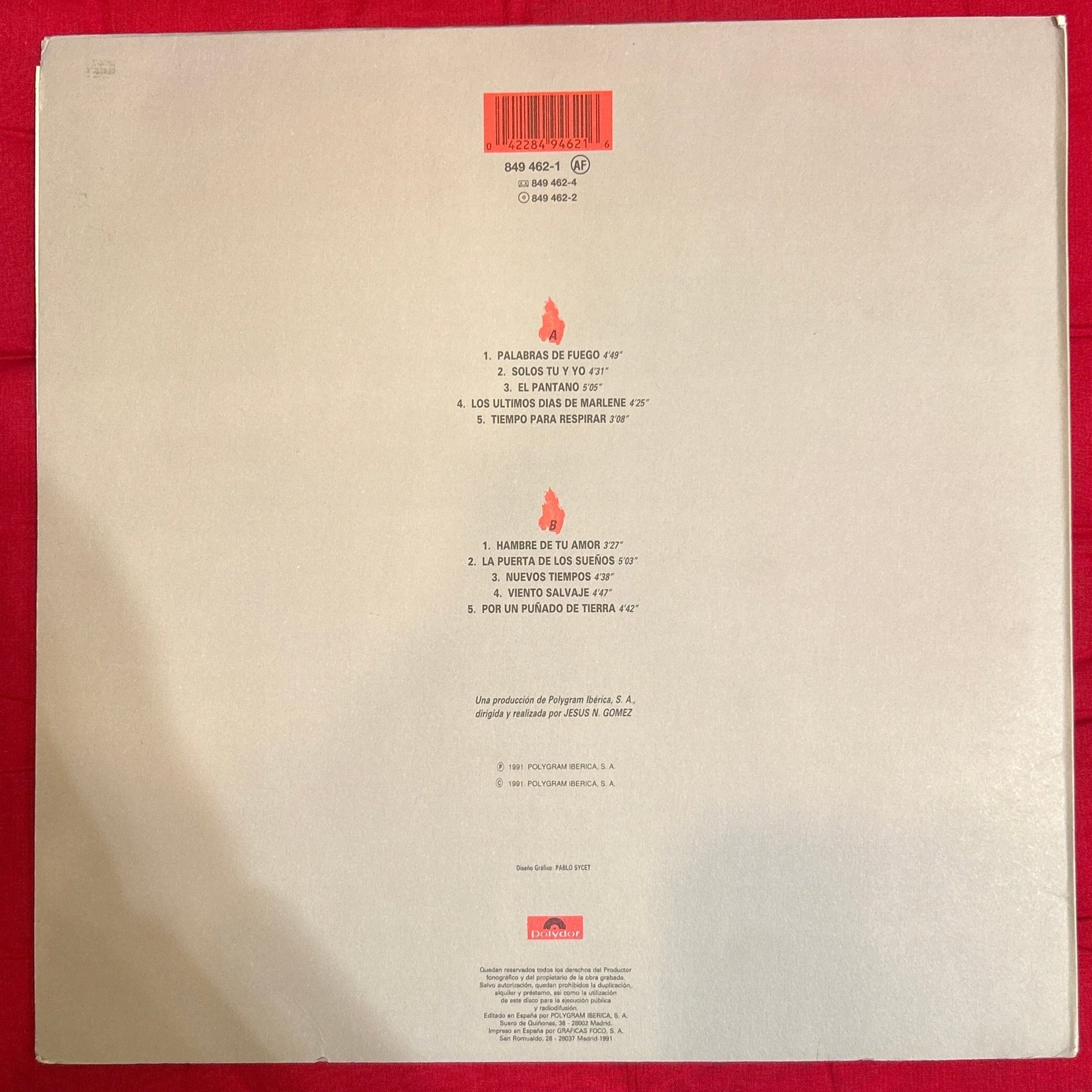 LP La Frontera ‎– Palabras De Fuego 2ª mano - DISCOS NAKASHA