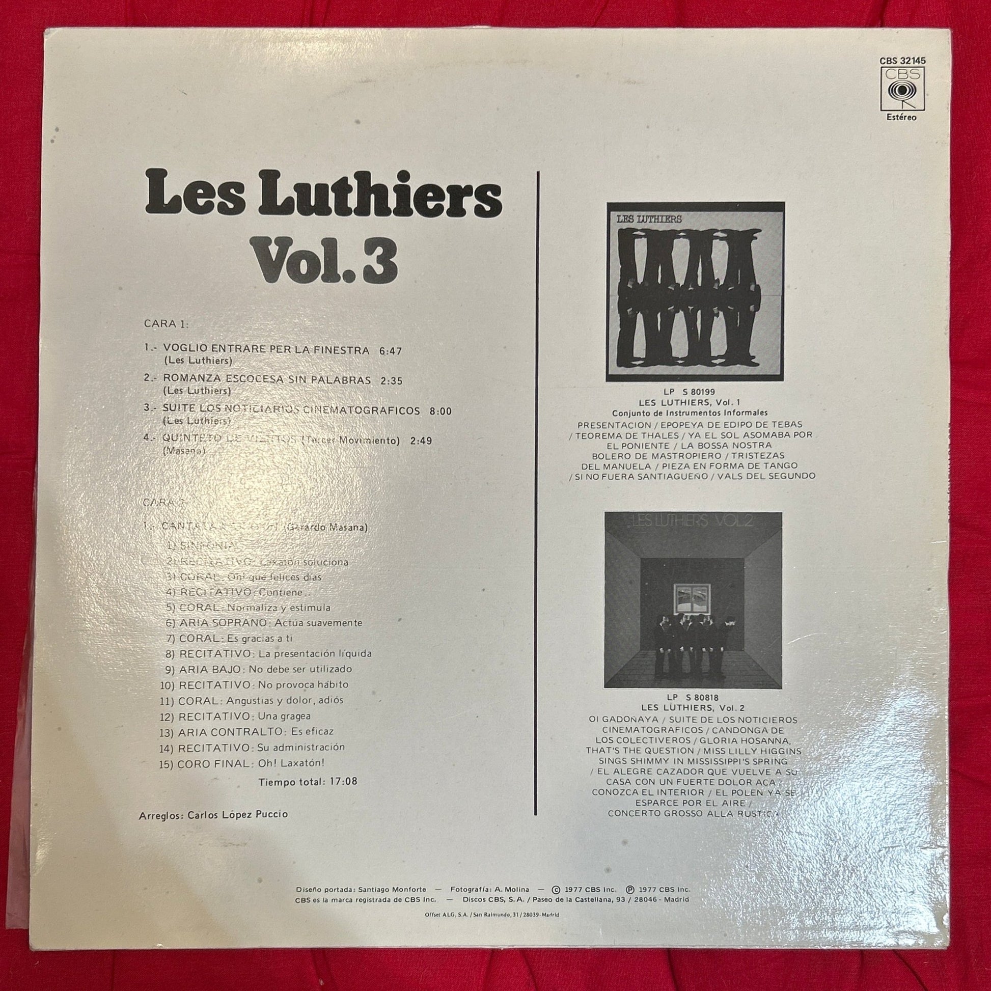 LP Les Luthiers ‎– Vol. 3 2ª mano - DISCOS NAKASHA