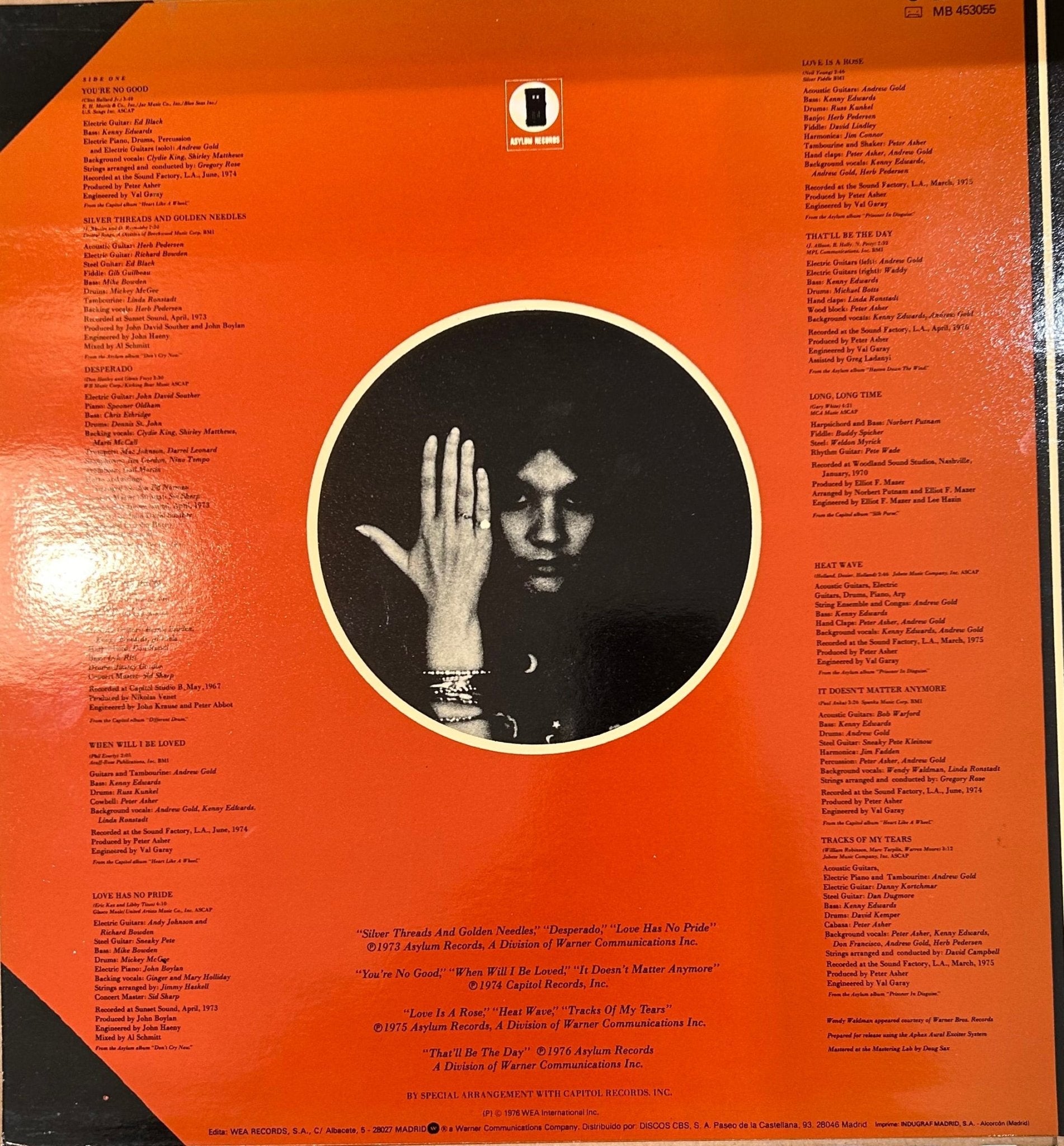 LP Linda Ronstadt ‎– Greatest Hits 2ª Mano - DISCOS NAKASHA