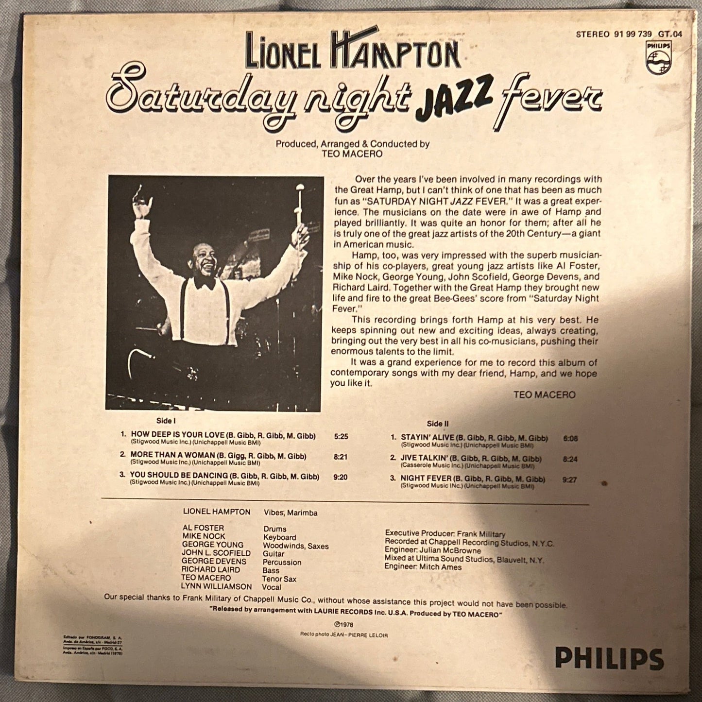 LP Lionel Hampton ‎– Saturday Night Jazz Fever 2ª Mano - DISCOS NAKASHA