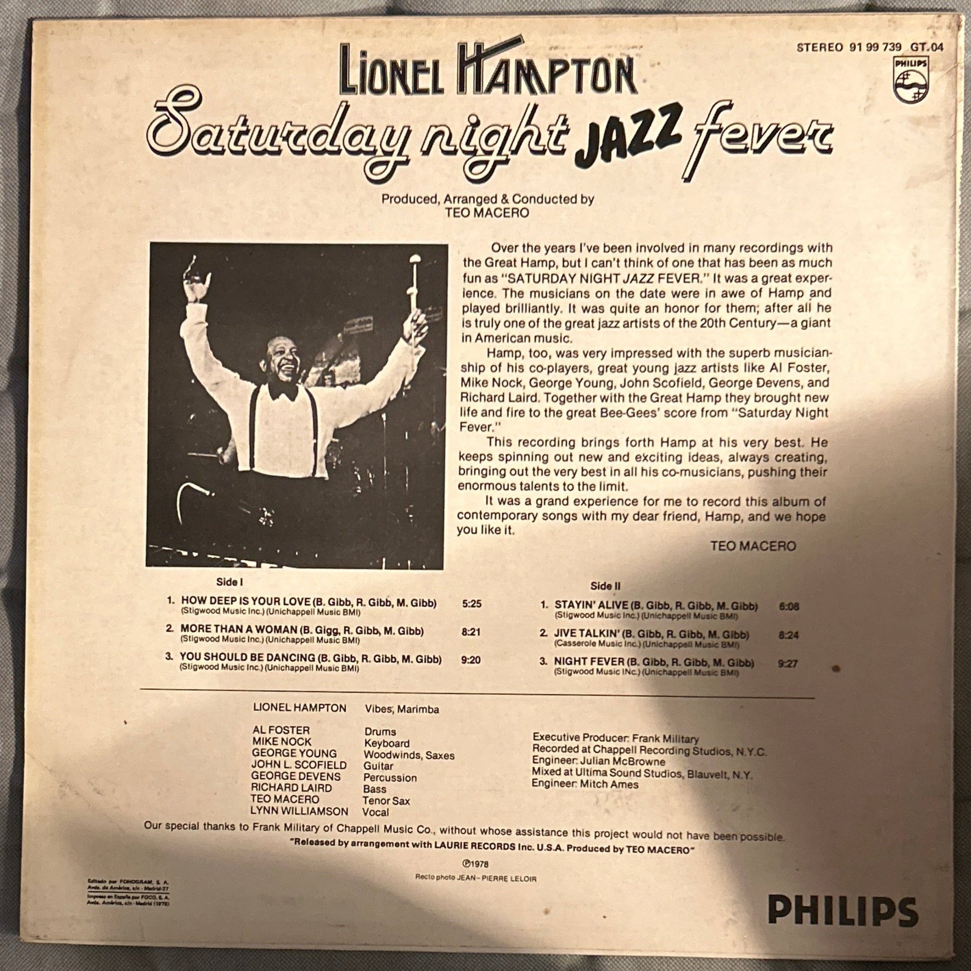 LP Lionel Hampton ‎– Saturday Night Jazz Fever 2ª Mano - DISCOS NAKASHA