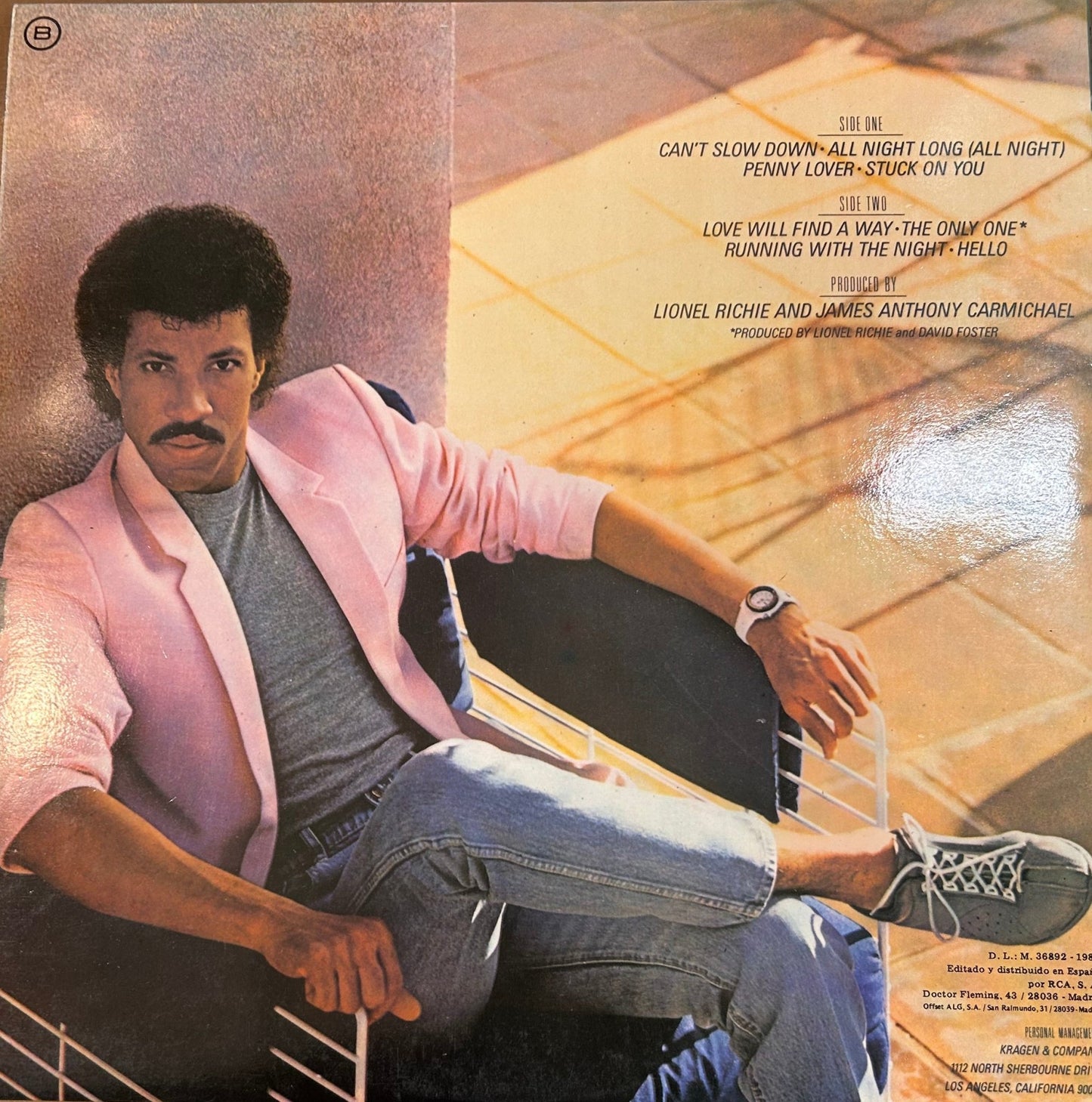 LP Lionel Richie ‎– Can't Slow Down 2ª Mano - DISCOS NAKASHA