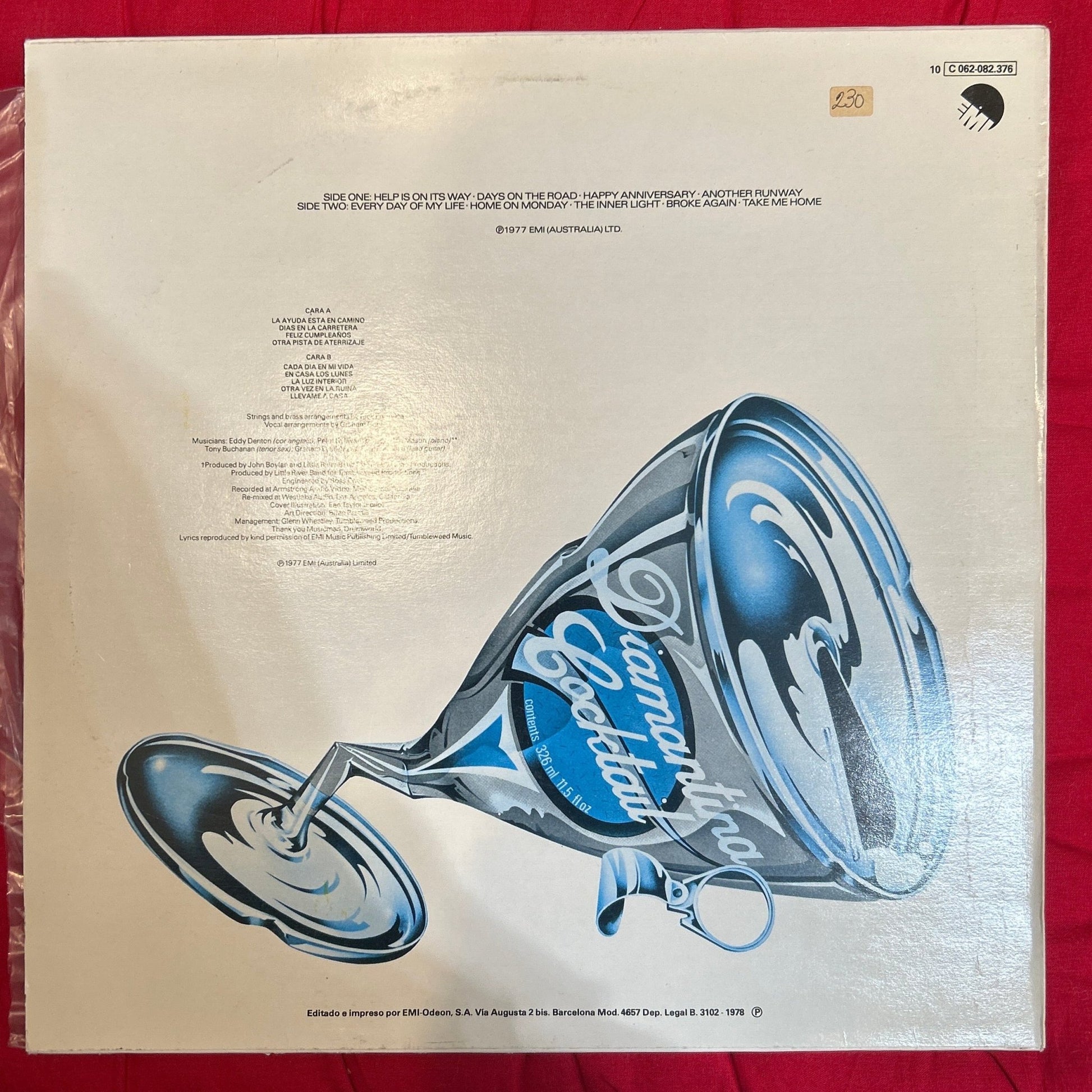 LP Little River Band ‎– Diamantina Cocktail 2ª mano - DISCOS NAKASHA