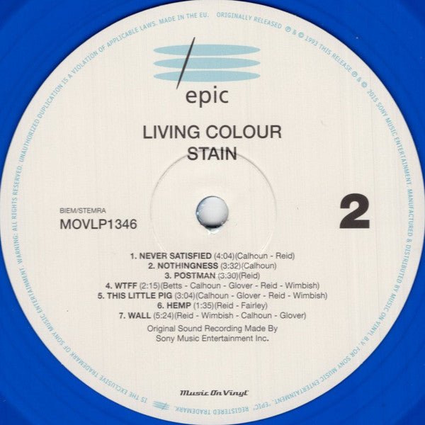 LP Living Colour – Stain Nuevo precintado - DISCOS NAKASHA