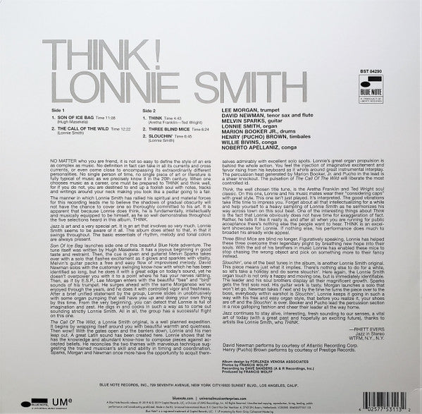 LP Lonnie Smith ‎– Think! Nuevo precintado - DISCOS NAKASHA