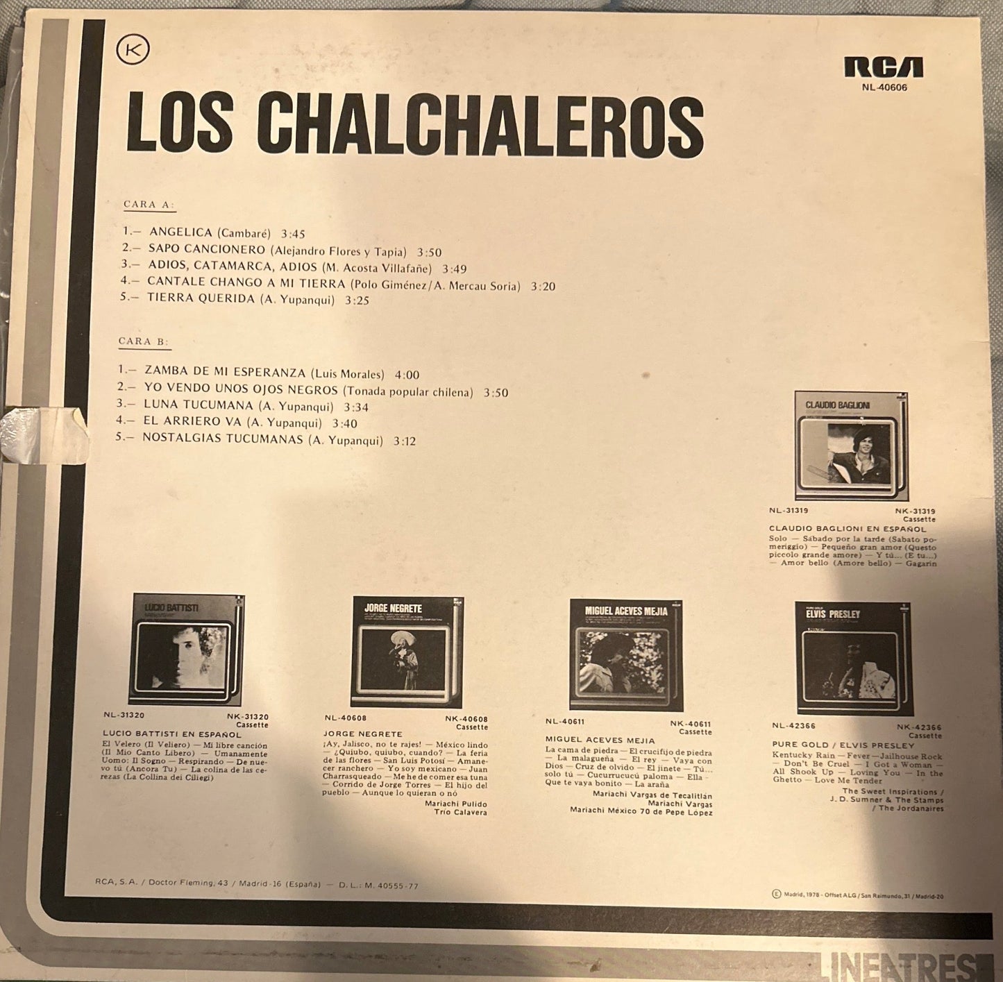 LP Los Chalchaleros ‎– Los Chalchaleros 2ª Mano (Producto exclusivo recogida en tienda) - DISCOS NAKASHA