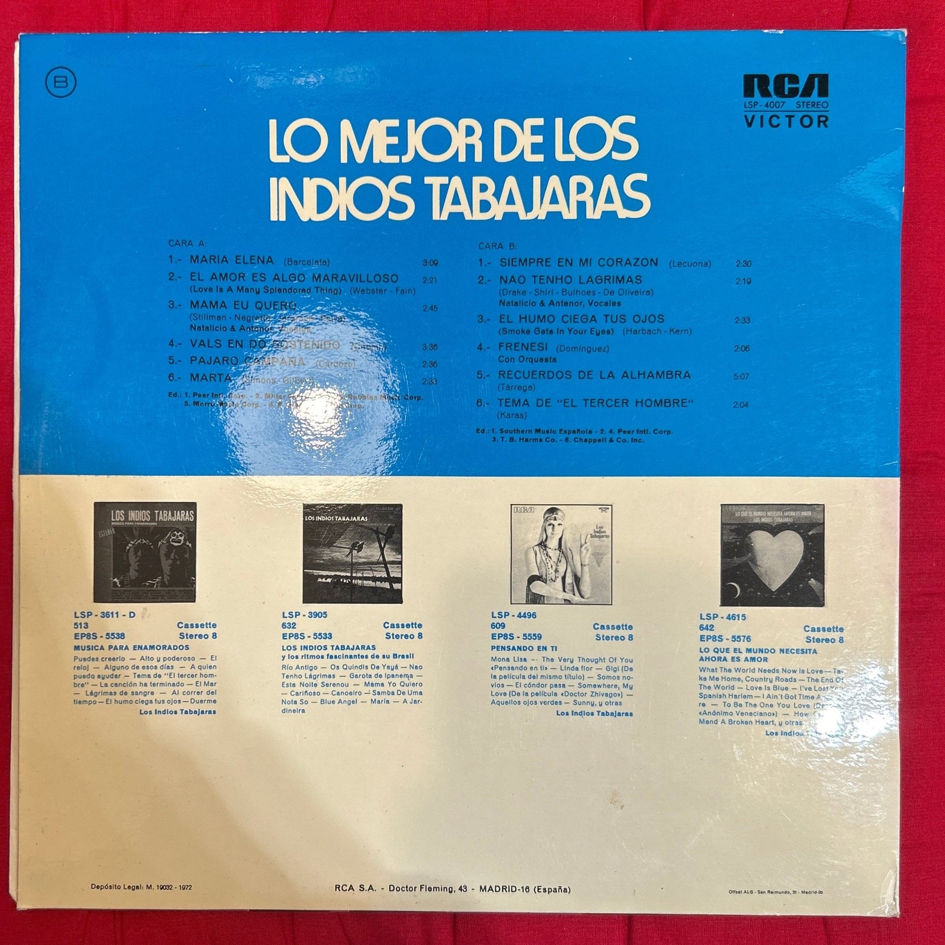 LP Los Indios Tabajaras – Lo Mejor De Los Indios Tabajaras 2ª Mano (Producto exclusivo recogida en tienda) - DISCOS NAKASHA