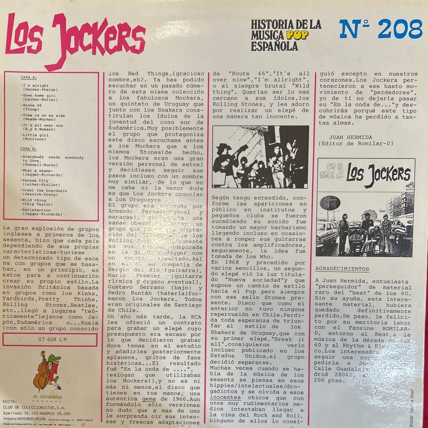 LP Los Jockers ‎– Jockers 2ª Mano - DISCOS NAKASHA