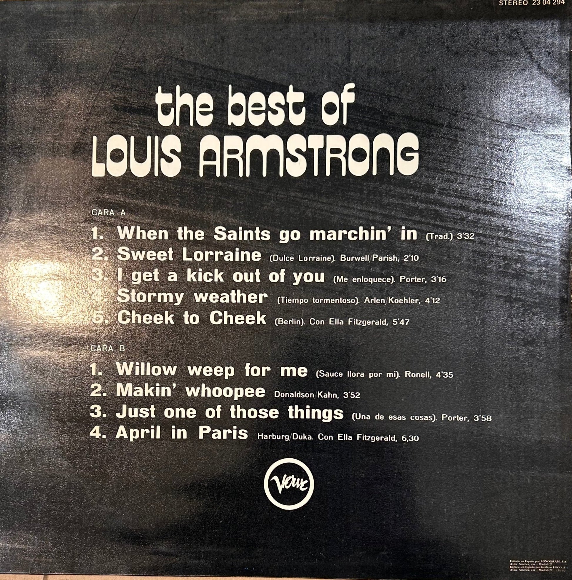 LP Louis Armstrong ‎– The Best Of Louis Armstrong Nuevo precintado - DISCOS NAKASHA