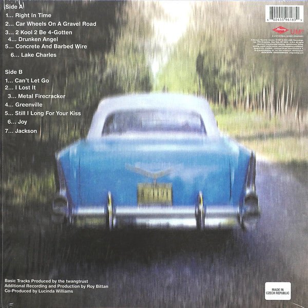 LP Lucinda Williams -Car wheels on a Travel Road Nuevo precintado - DISCOS NAKASHA