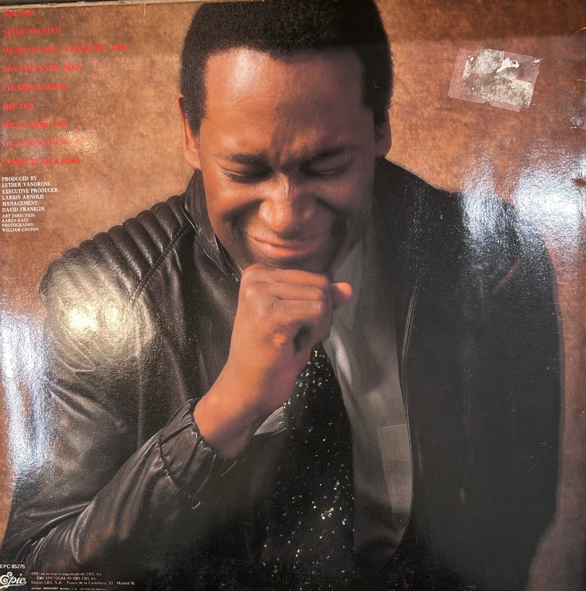 LP Luther Vandross - Never Too Much (LP, Album) Mano - DISCOS NAKASHA