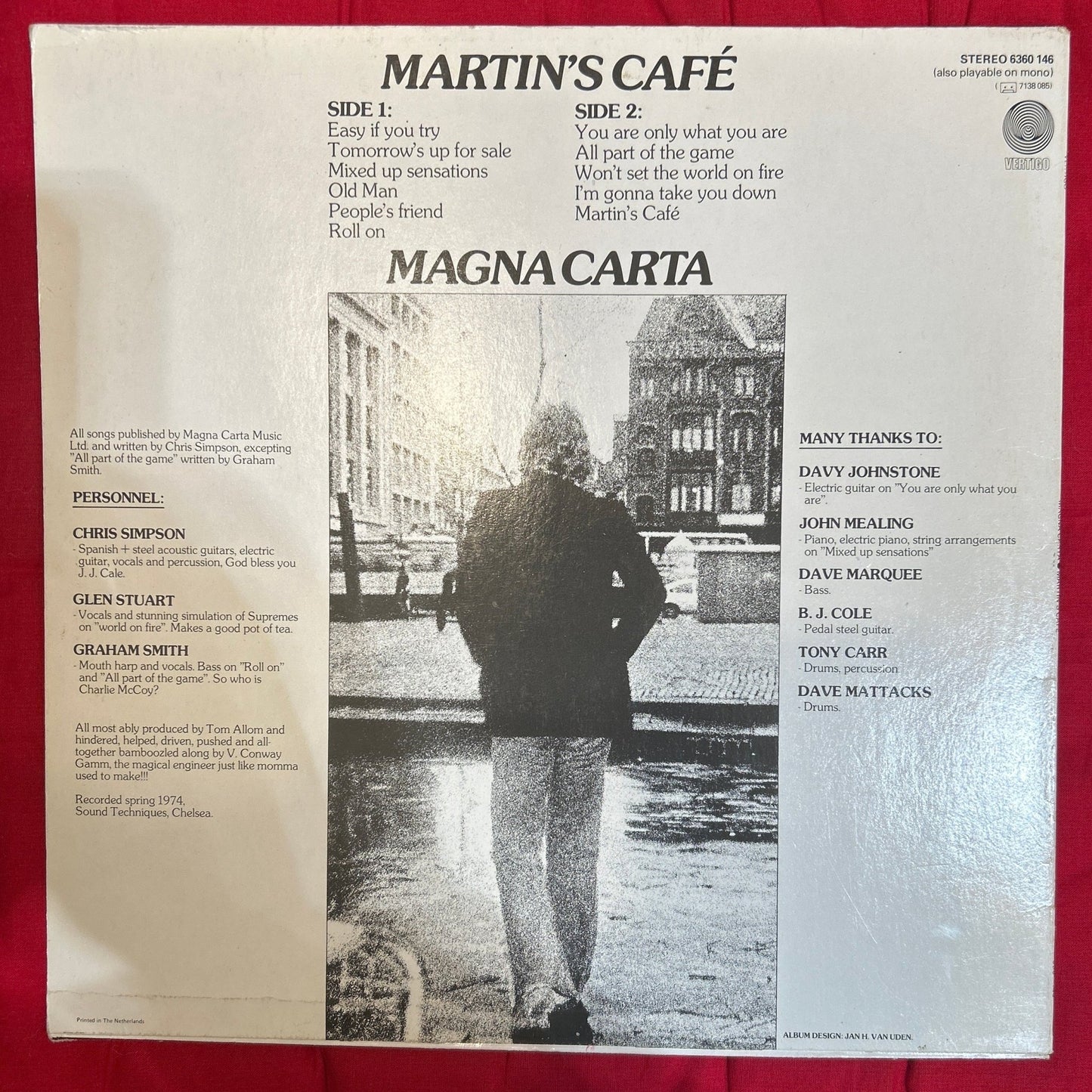 LP Magna Carta ‎– Martin's Cafe 2ª Mano - DISCOS NAKASHA