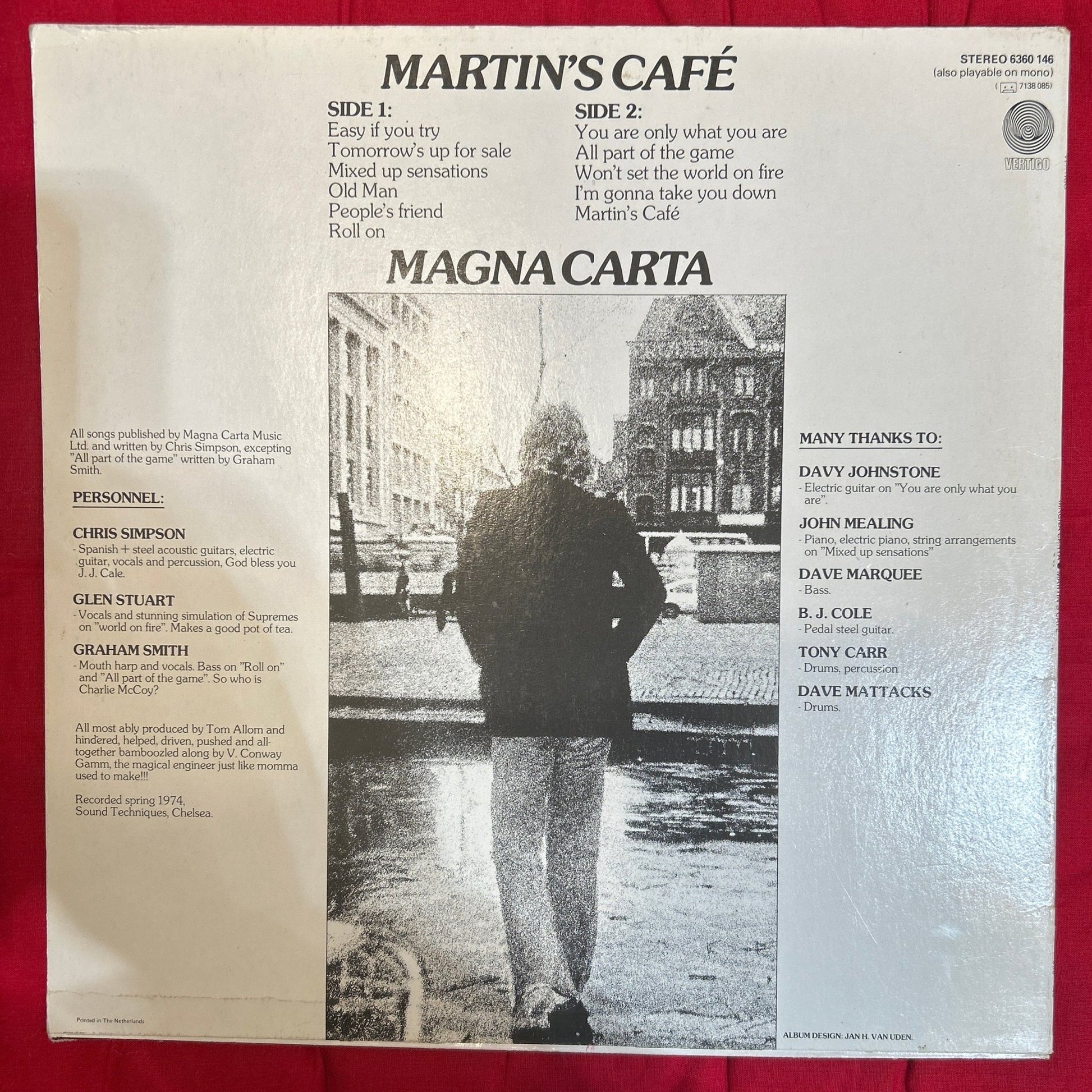 LP Magna Carta ‎– Martin's Cafe 2ª Mano - DISCOS NAKASHA