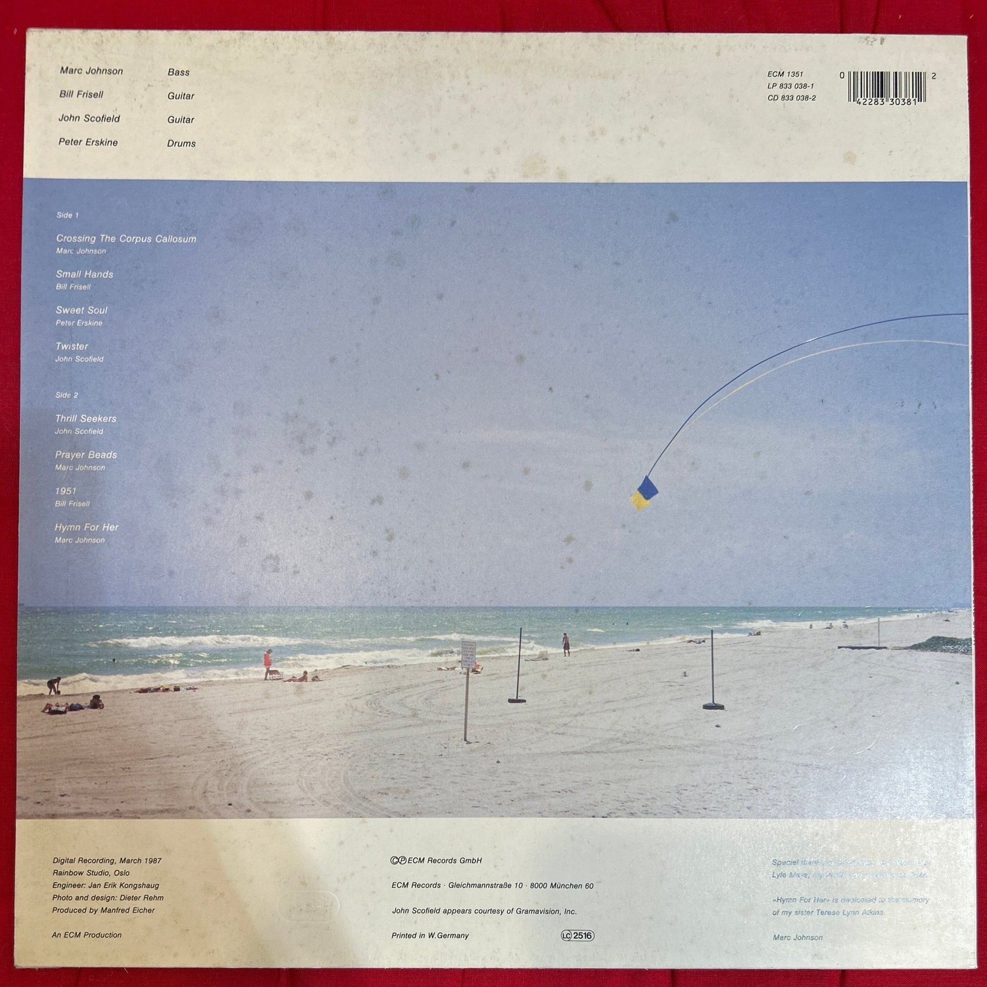 LP Marc Johnson's Bass Desires ‎– Second Sight 2ª Mano - DISCOS NAKASHA