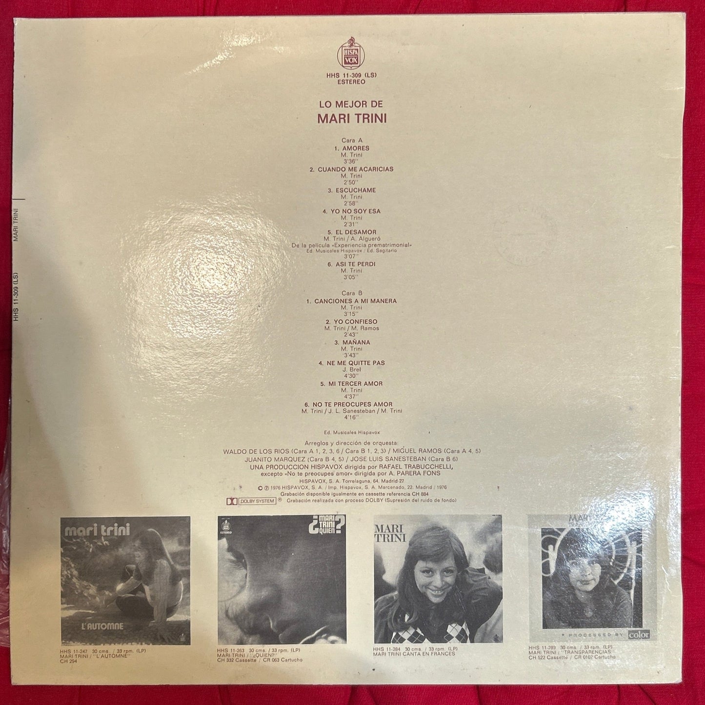 LP Mari Trini ‎– Lo Mejor De Mari Trini 2ª mano (Producto exclusivo recogida en tienda) - DISCOS NAKASHA