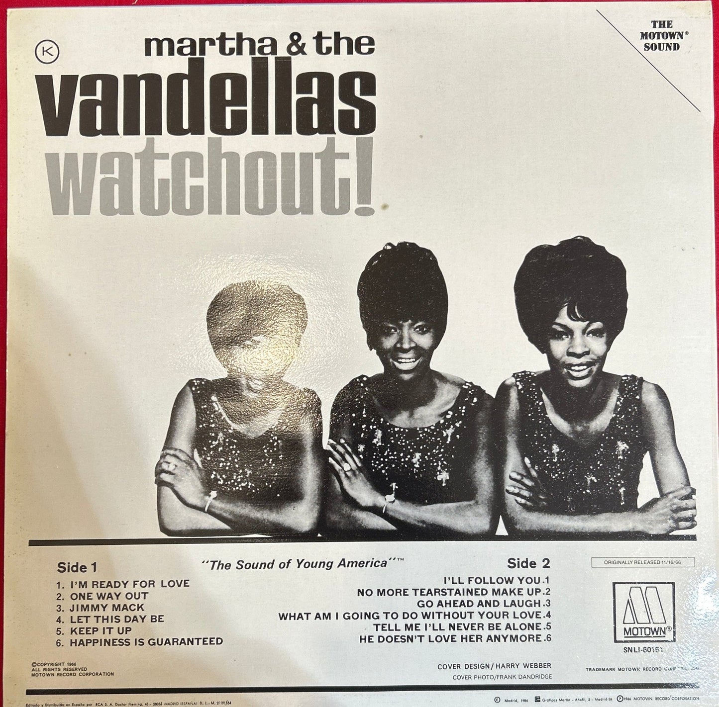 LP Martha & The Vandellas ‎– Watchout! 2ª Mano - DISCOS NAKASHA