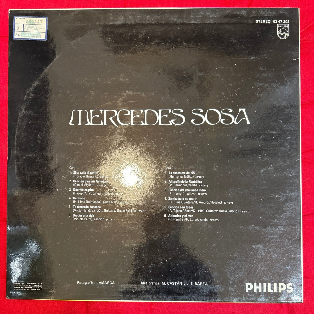 LP Mercedes Sosa ‎– Disco De Oro 2ª Mano - DISCOS NAKASHA