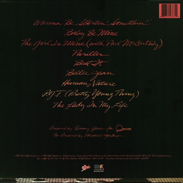 LP Michael Jackson ‎– Thriller Nuevo precintado - DISCOS NAKASHA