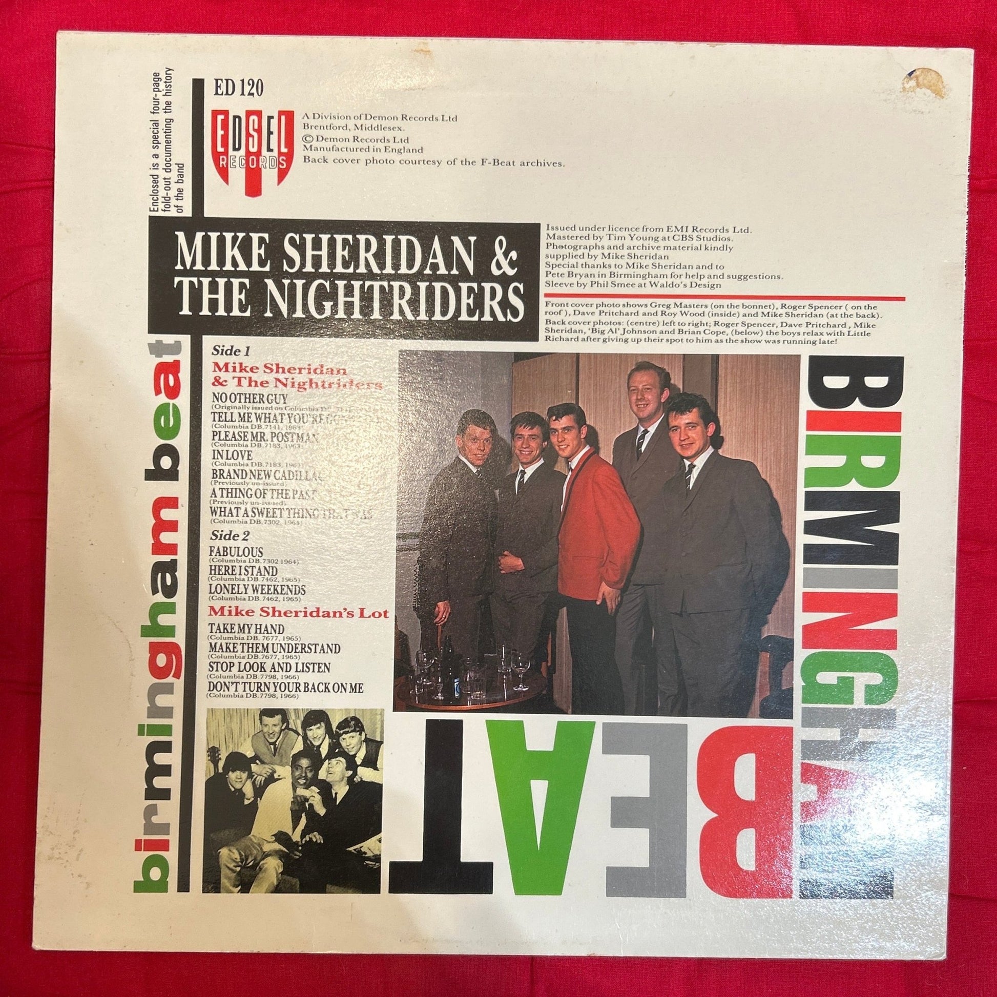 LP Mike Sheridan And The Nightriders / Mike Sheridan's Lot – Birmingham Beat 2ª Mano - DISCOS NAKASHA