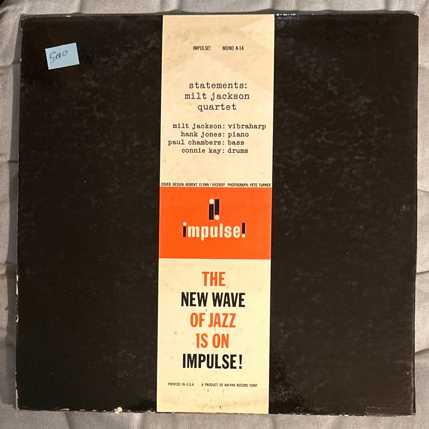 LP Milt Jackson Quartet ‎– Statements 2ª Mano - DISCOS NAKASHA