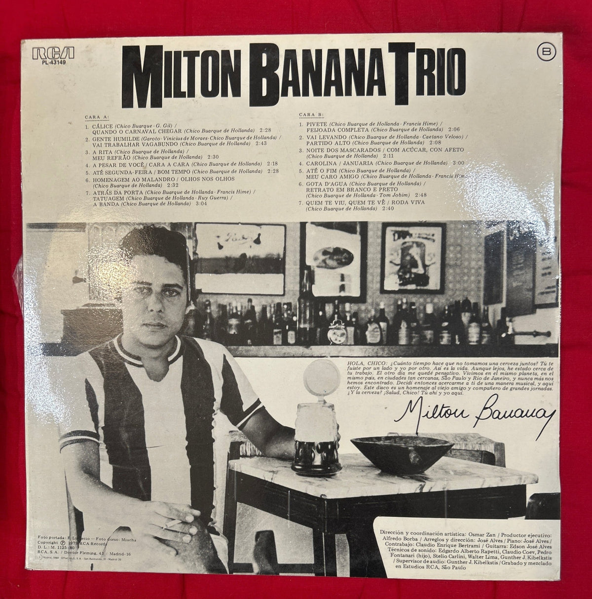 LP Milton Banana Trio – A Mi Amigo Chico 2ª Mano - DISCOS NAKASHA