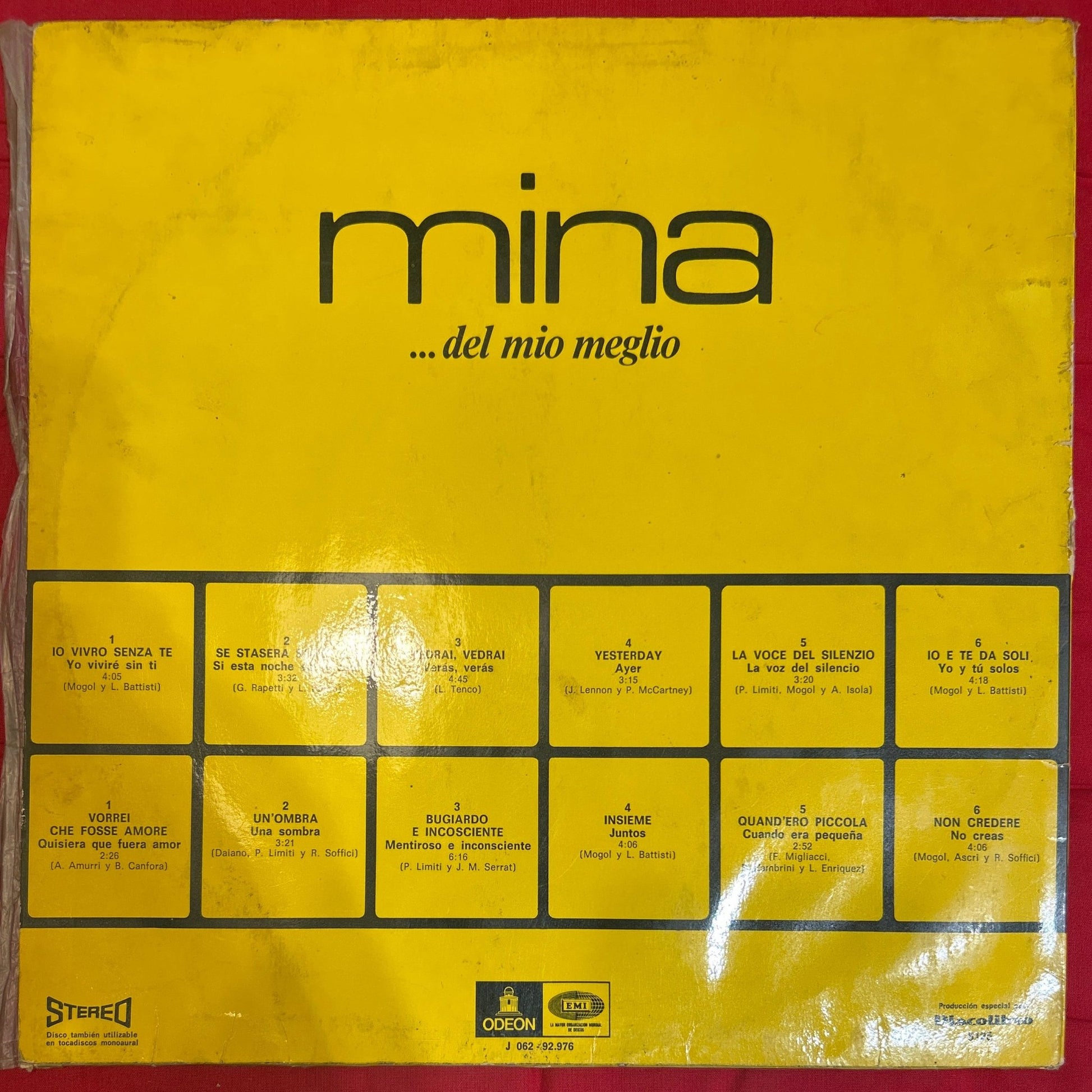 LP Mina ‎– ...Del Mio Meglio 2ª Mano (Producto exclusivo recogida en tienda) - DISCOS NAKASHA